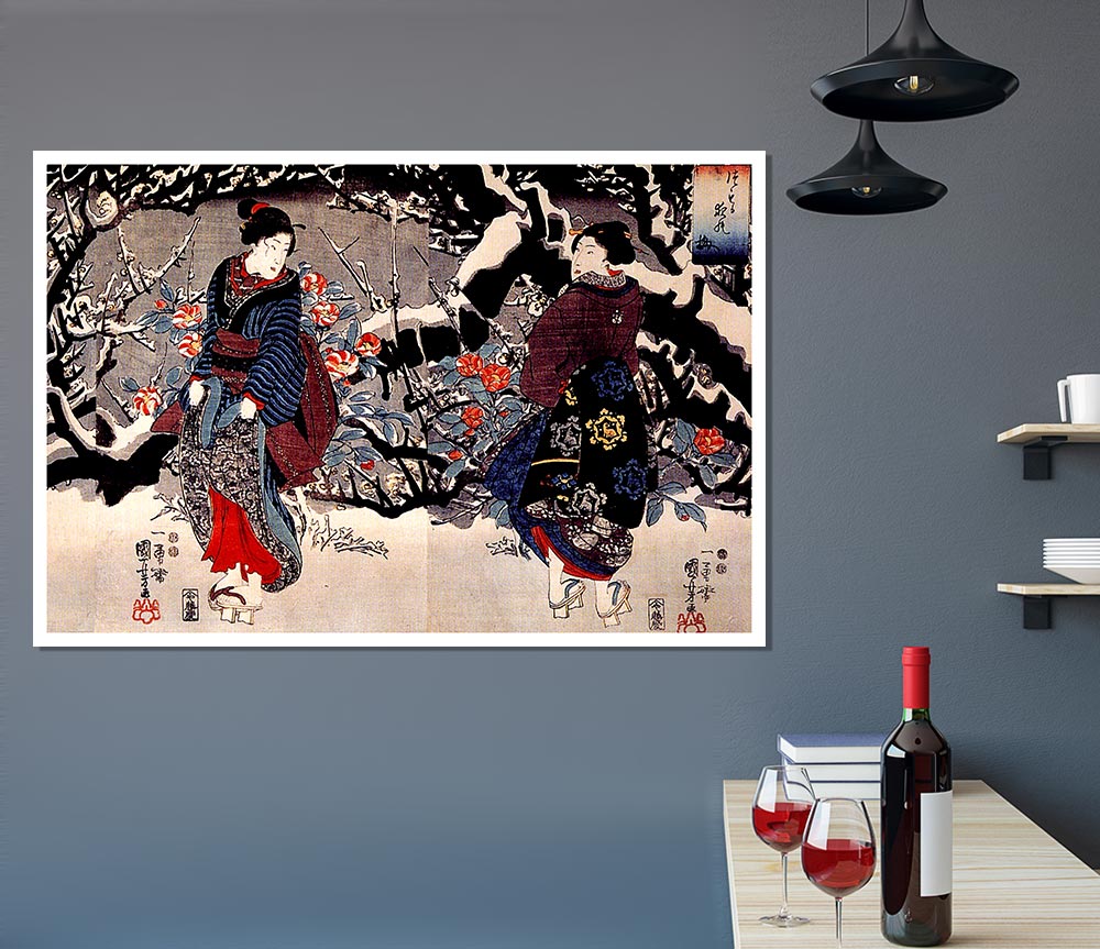 Utagawa Kuniyoshi Japanese Women Print Poster Wall Art