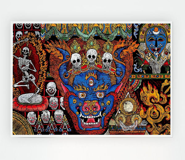 Tibetan Art Print Poster Wall Art