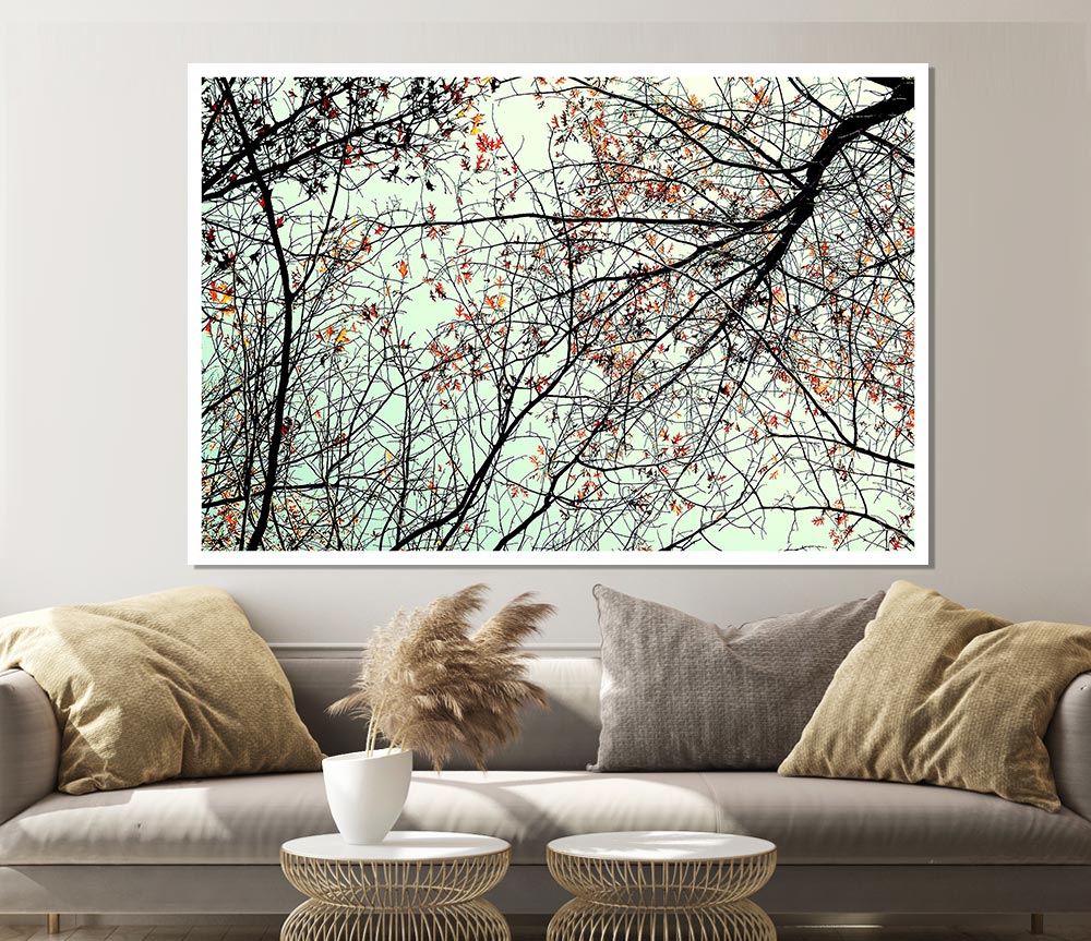 Trees In The Sky Print Poster Wall Art