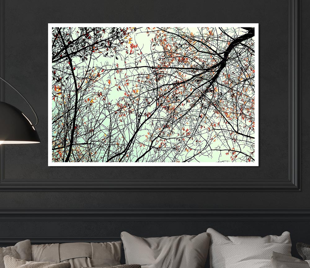Trees In The Sky Print Poster Wall Art