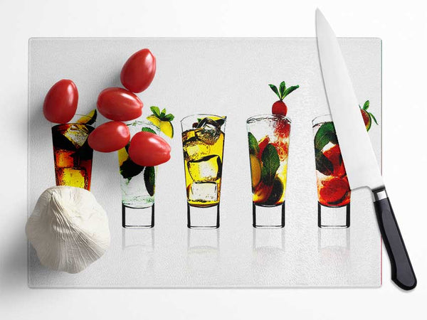 Cocktail Party With Ice Glass Chopping Board