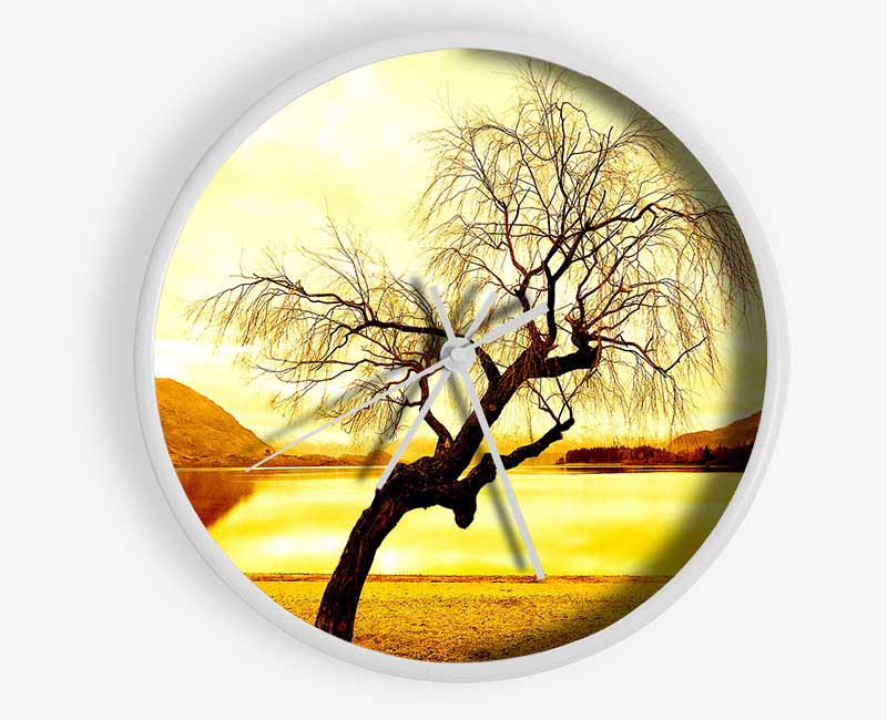 Willow Tree In Winter Clock - Wallart-Direct UK