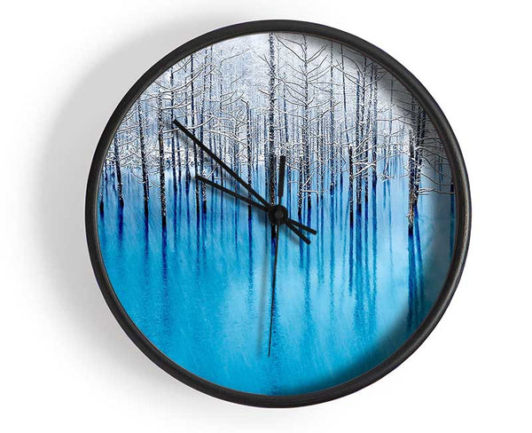 Snow Pond Clock - Wallart-Direct UK