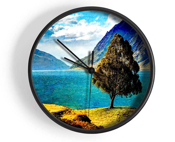 Tree By The Lake Clock - Wallart-Direct UK