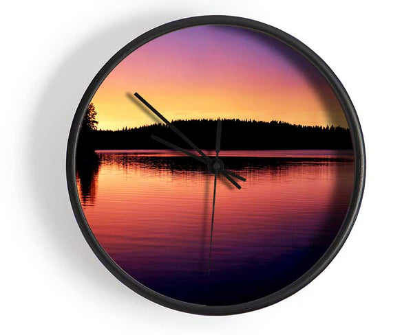 Tranquil River Reflections Clock - Wallart-Direct UK