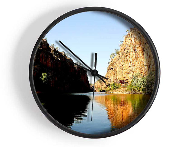 River Canyon Reflection Clock - Wallart-Direct UK