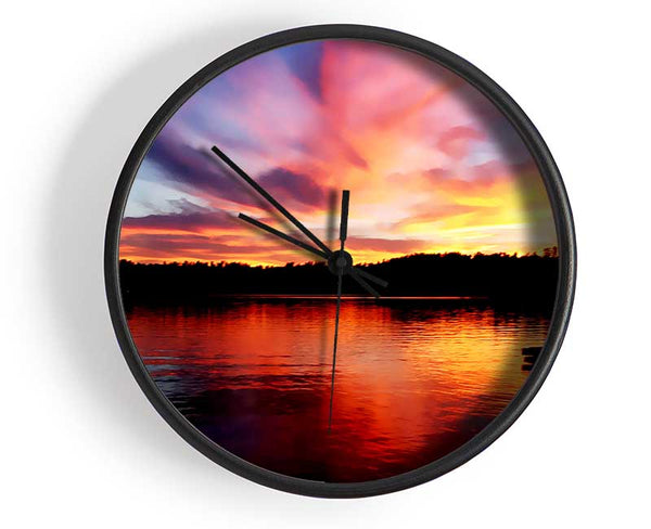Red River Reflections Clock - Wallart-Direct UK