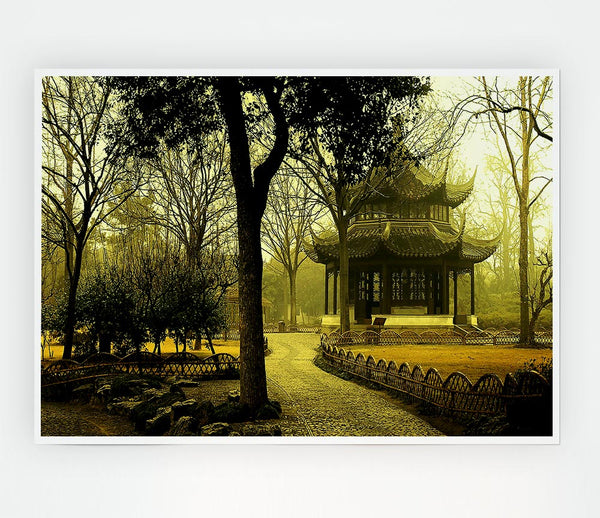 Autumn In Asia Print Poster Wall Art