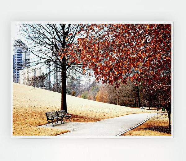 Autumn In The Park Print Poster Wall Art