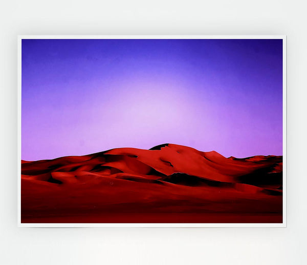Desert Night Print Poster Wall Art