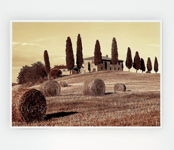 French Countryside Print Poster Wall Art