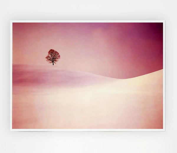 The Lonesome Winter Tree Print Poster Wall Art