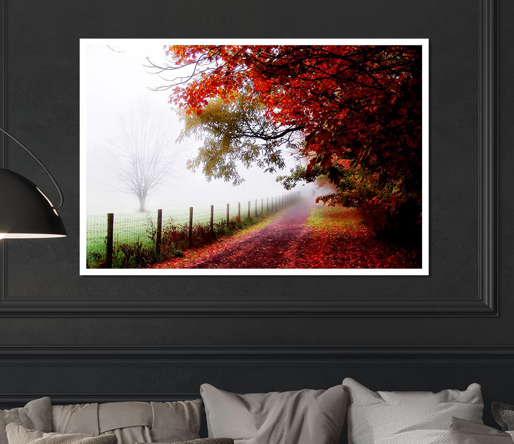 The Winter Path Print Poster Wall Art