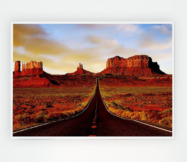 The Road To Monument Valley Print Poster Wall Art