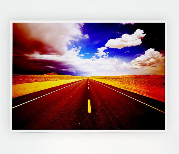 The Red Road To Nowhere Print Poster Wall Art