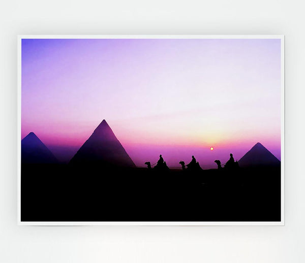 Egyptian Pyramids At First Light Print Poster Wall Art