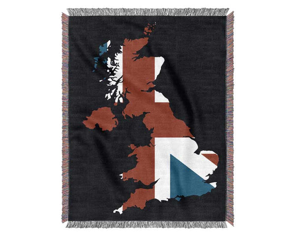 Britan Map Woven Blanket