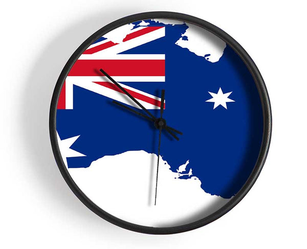 Australia Flag Map Clock - Wallart-Direct UK