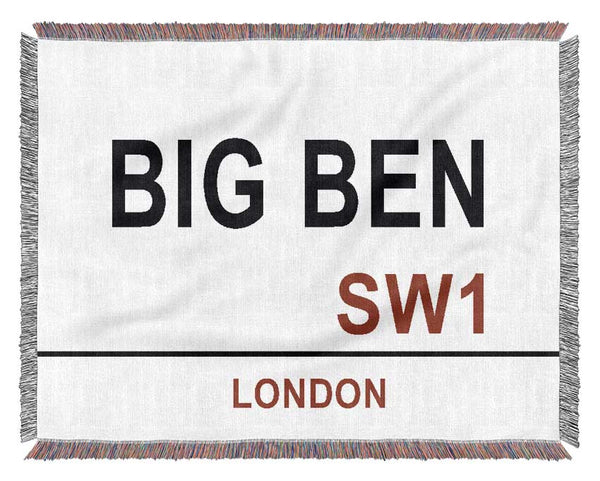 Big Ben Signs Woven Blanket