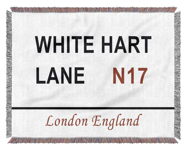 White Hart Lane Signs Woven Blanket