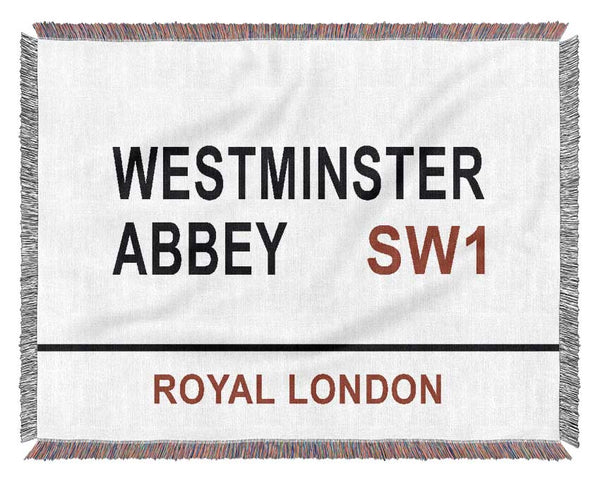 Westminster Abbey Signs Woven Blanket