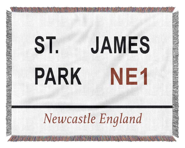 St James Park Signs Woven Blanket