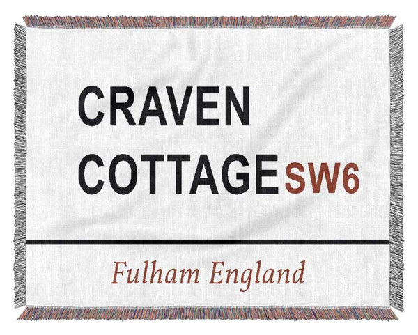 Craven Cottage Signs Woven Blanket
