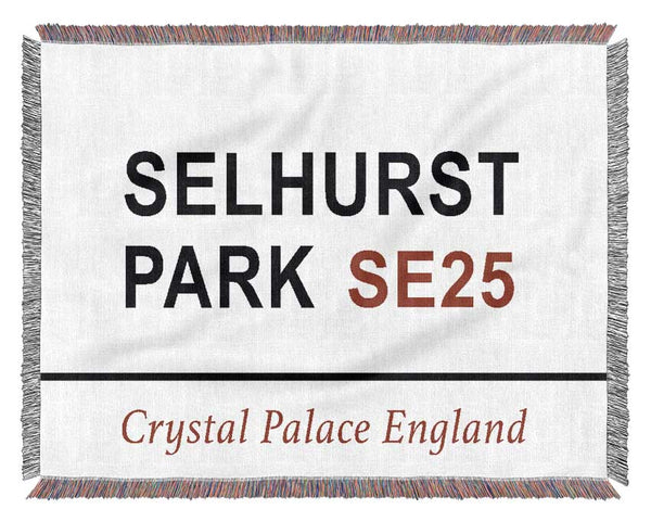 Selhurst Park Signs Woven Blanket