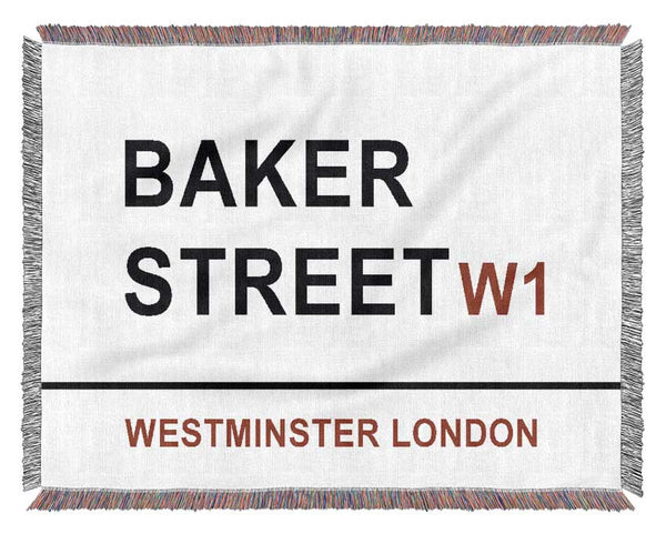 Baker Street Signs Woven Blanket