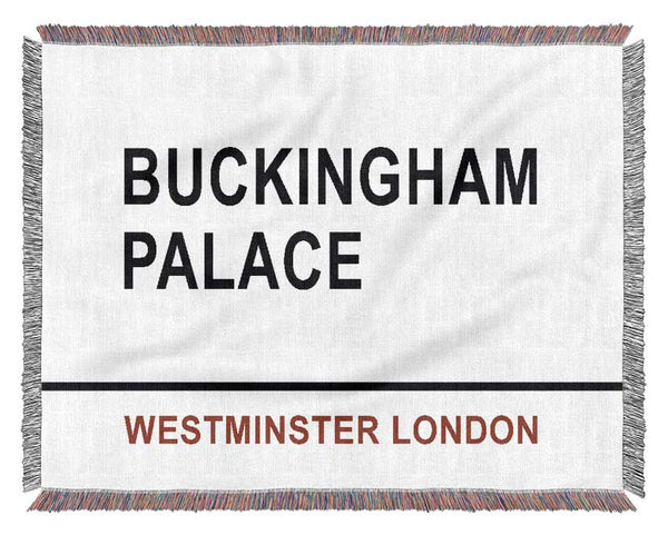 Buckingham Palace Signs Woven Blanket