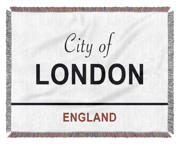 City Of London Signs Woven Blanket