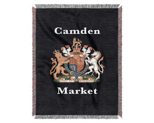 Camden Market Emblem Signs Woven Blanket