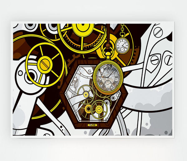 Clocks Print Poster Wall Art