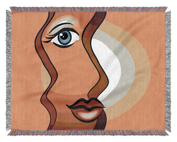 Abstract Woman Woven Blanket