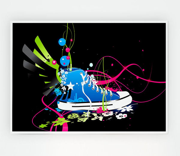 Colourful Converse Shoe Print Poster Wall Art