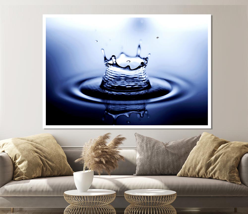 Water Drop Reflections Print Poster Wall Art