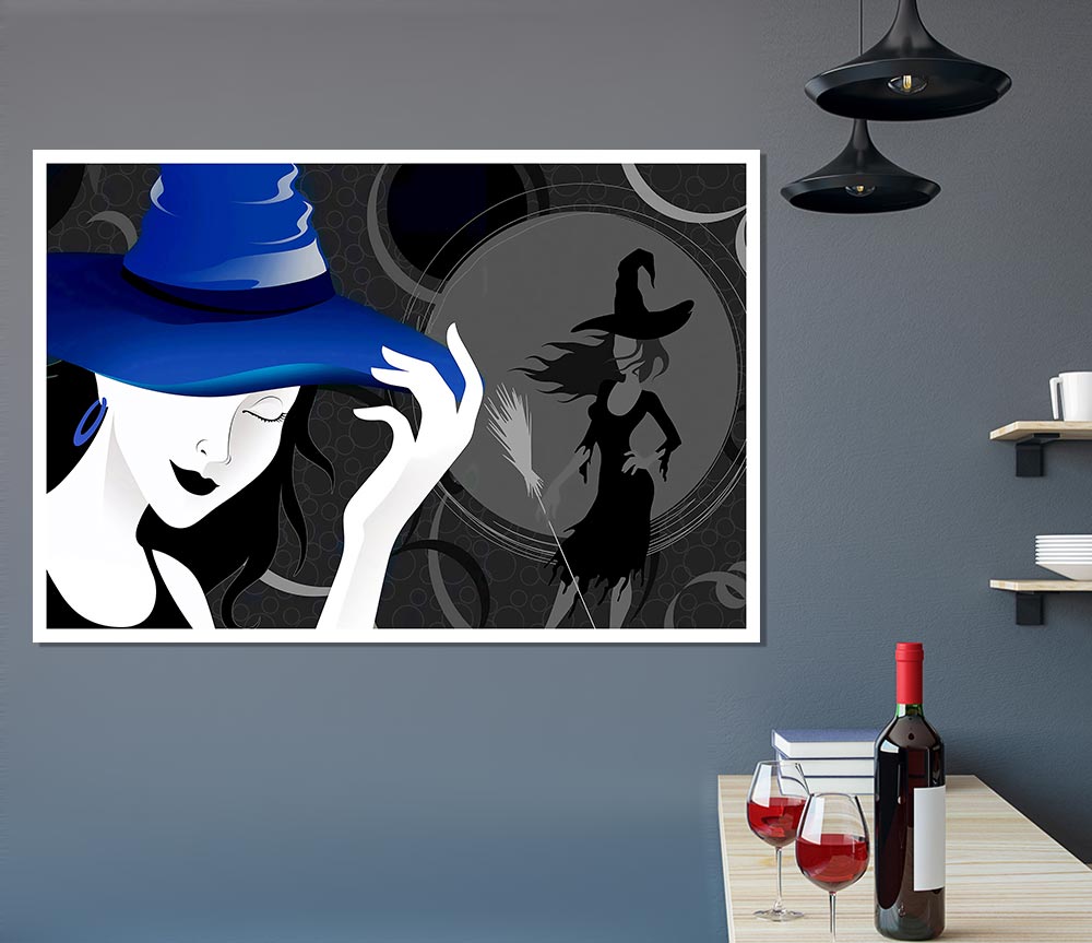 Woman In The Blue Hat Print Poster Wall Art