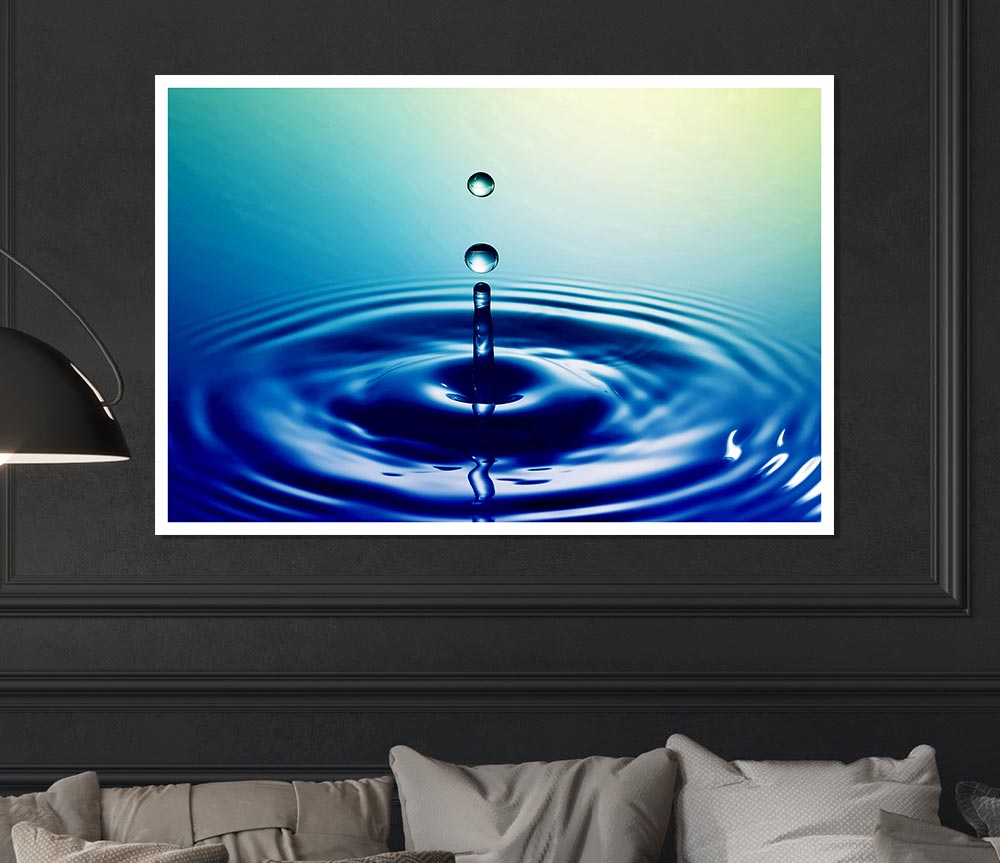 Water Droplet Print Poster Wall Art
