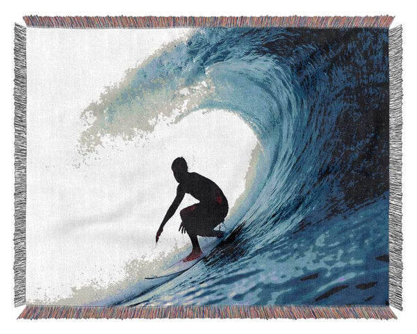Wave Tunnel Surfer Woven Blanket