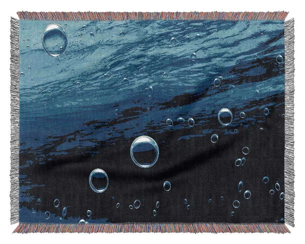 Underwater Bubbles Woven Blanket