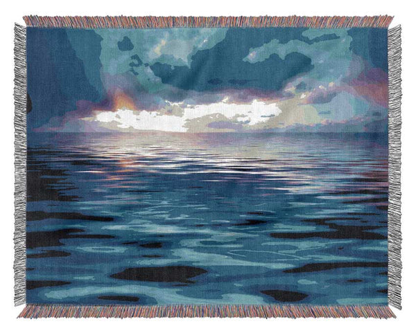 The Ocean At Daybreak Woven Blanket