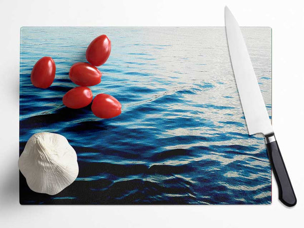 Just The Ocean Glass Chopping Board