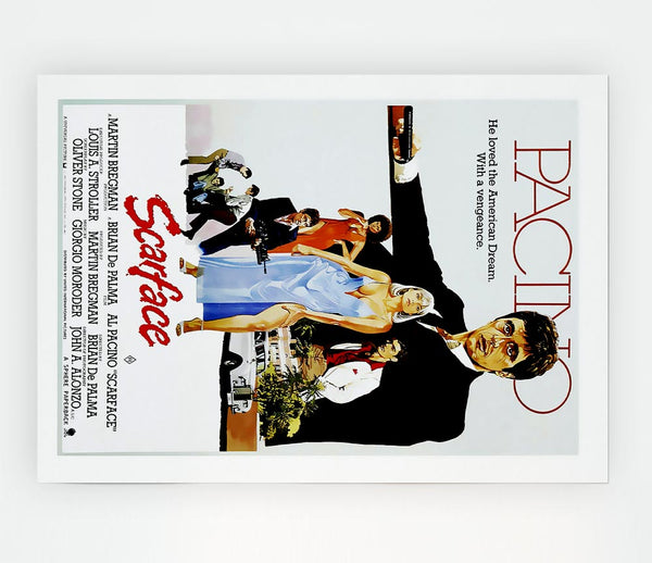 Al Pacino Scarface Print Poster Wall Art