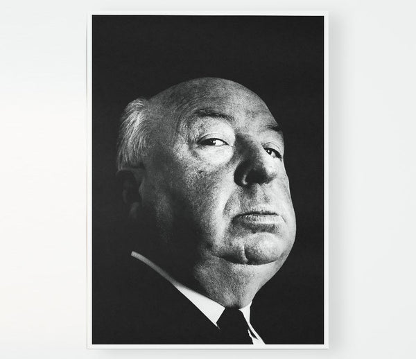 Alfred Hitchcock Portrait Print Poster Wall Art