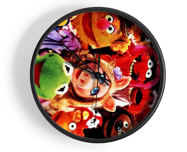 The Muppets Miss Piggy Kermit Clock - Wallart-Direct UK