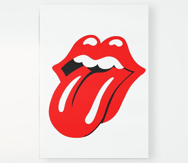 The Rolling Stones Lips Print Poster Wall Art