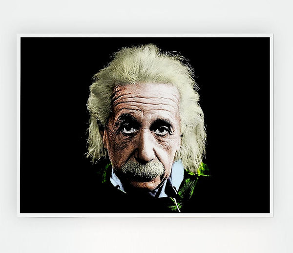 Albert Einstein Retro Colours Print Poster Wall Art