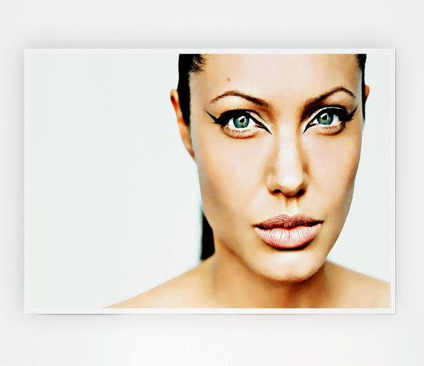Angelina Jolie Cat Eyes Print Poster Wall Art