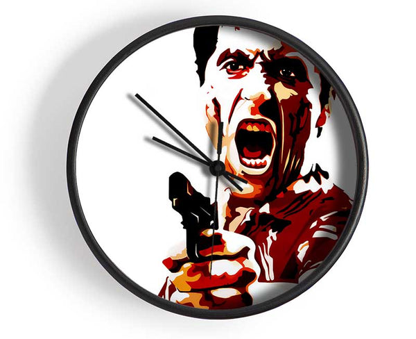 Scarface Al Pacino Red Clock - Wallart-Direct UK
