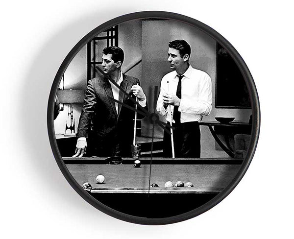 The Rat Pack 4 Playing Pool Clock - Wallart-Direct UK